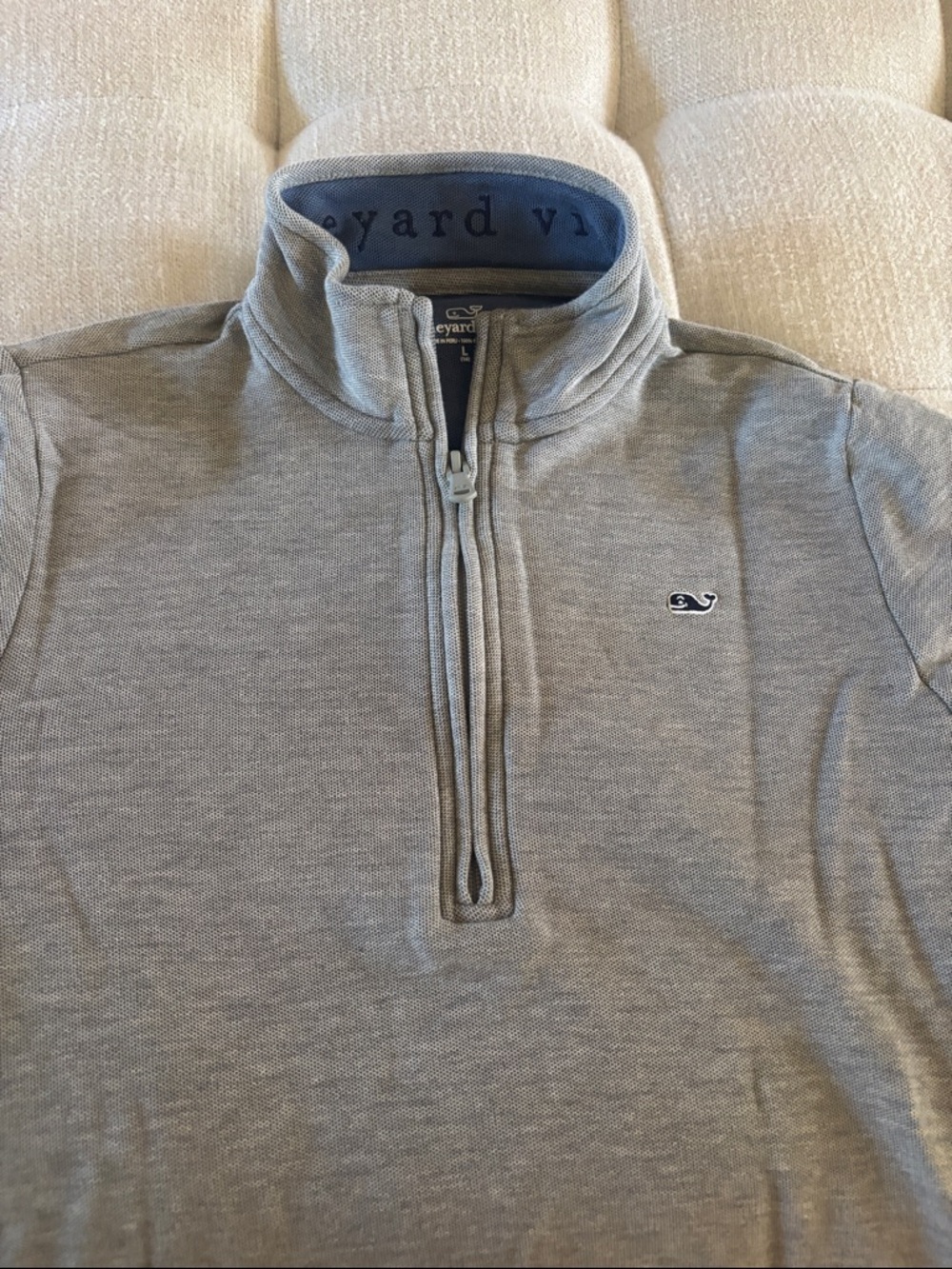 Vineyard Vines Kids Gray Quarter-Zip Pullover Jacket